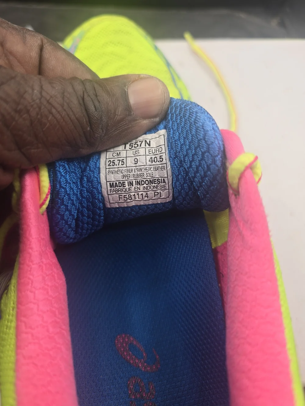 Asics‎ Women's Neon Yellow and Hot Pink Athletic Running Shoes